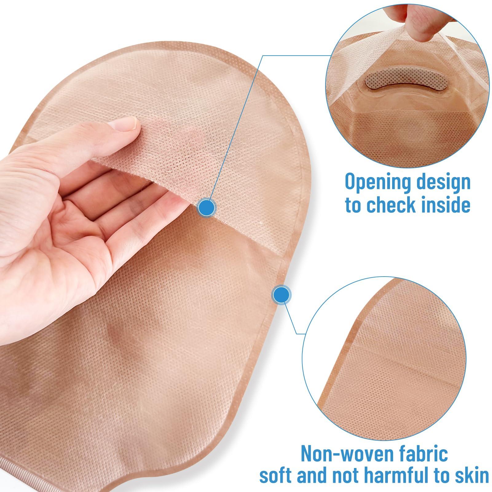 Jenshhch Jenshhch 22 PCS Colostomy Bags Ostomy Supplies, One Piece Drainable Ostomy Pouch for Adult with Closure, 15mm-60mm Cut-to-Fit Urostomy Bag, Ileostomy Supplies for Ileostomy Stoma Care