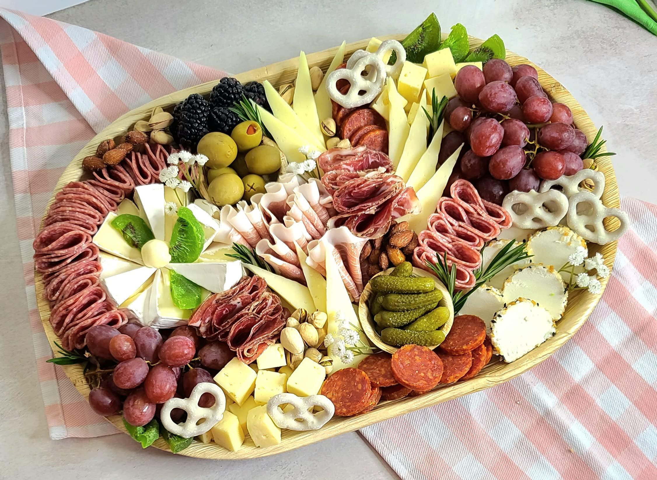 Charity Leaf Charity Leaf Disposable Palm Leaf 17\" x 12\" Trays (50 pieces) Bamboo Like Serving Platters, Disposable Boards, Eco-Friendly Dinnerware For Weddings, Catering, Events