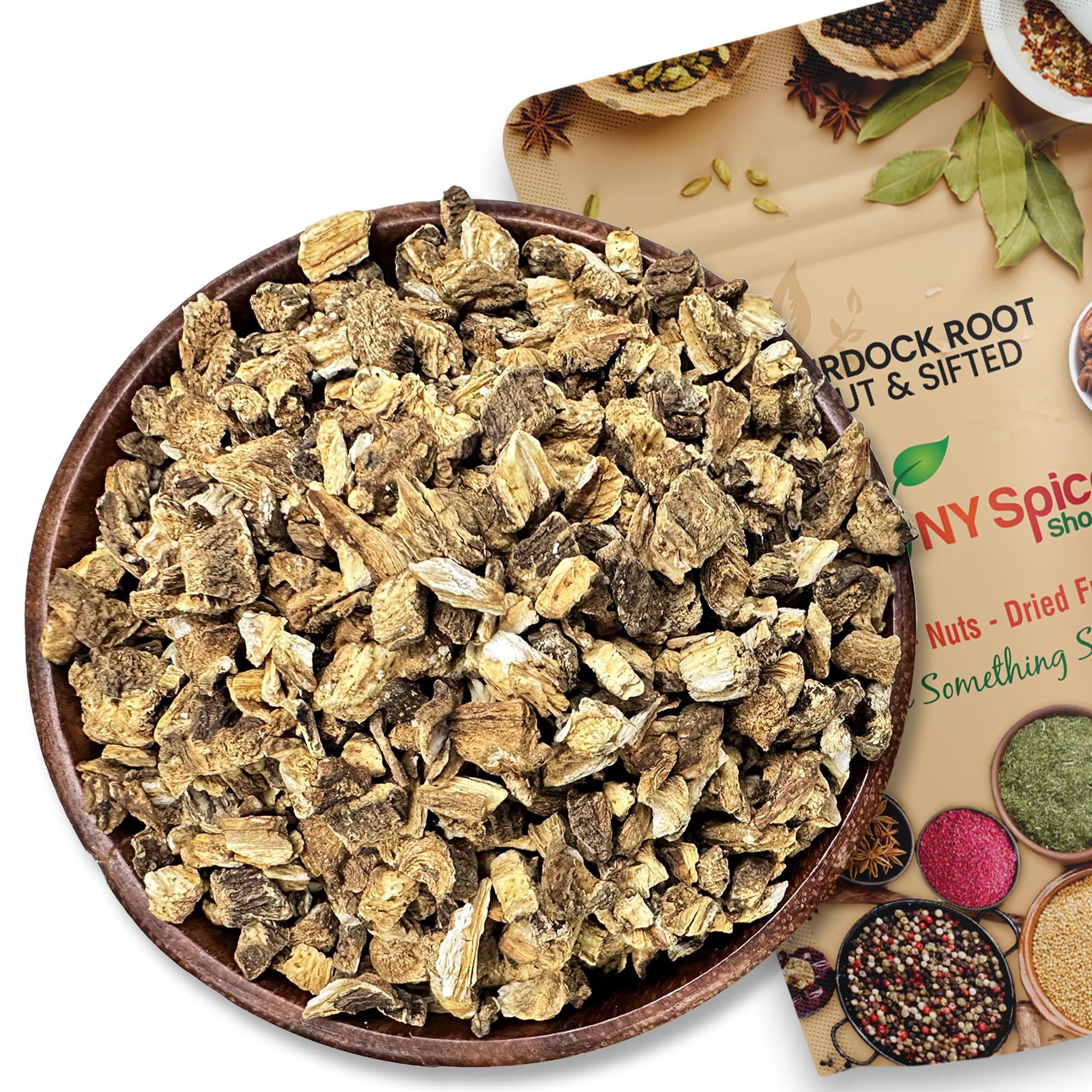 NY SPICE SHOP NY Spice Shop Dried Burdock Root Cut & Sifted - 8 Ounce Fresh Burdock Root for Burdock Root Herbal Tea - Burdock Root Extract - Herbal Burdock Root Herb - Burdock Roots - Arctium Lappa L. Roots
