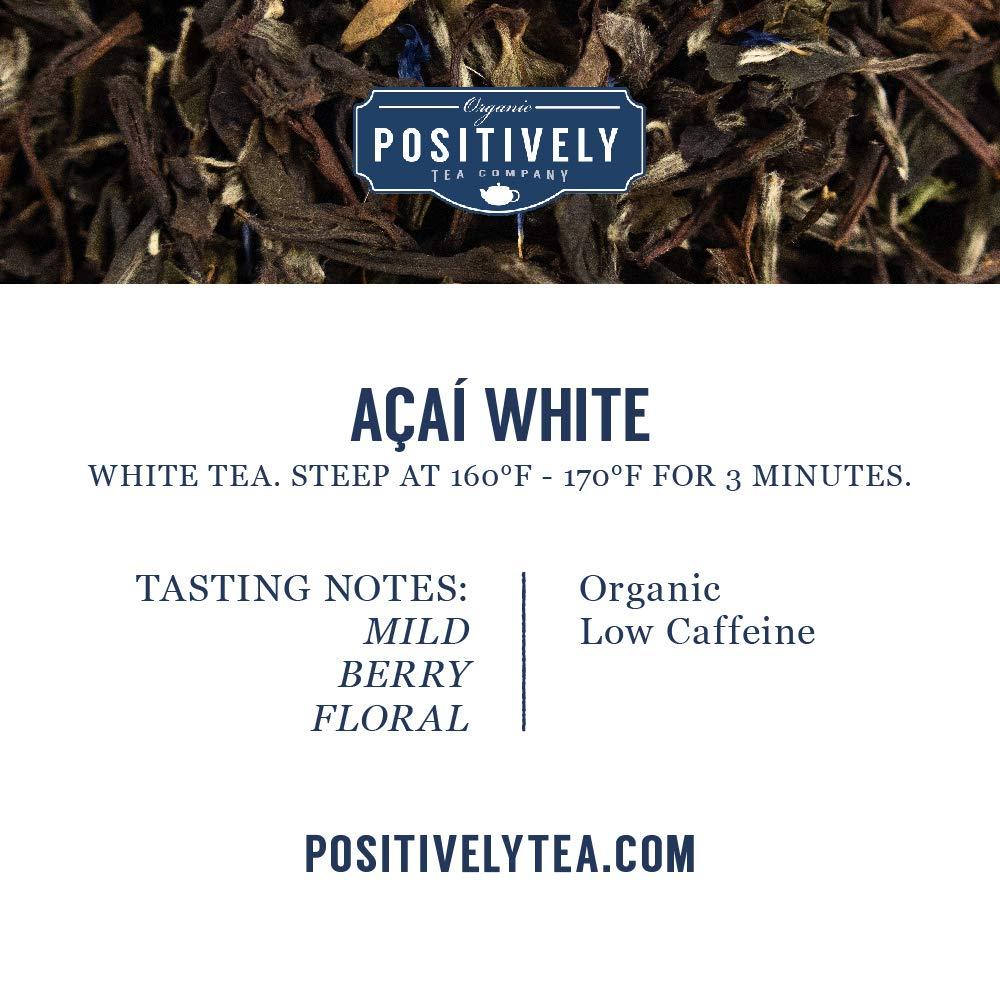 Organic Positively Tea Company Organic Positively Tea Company, Açaí White Tea, Loose Leaf, 4 Ounce