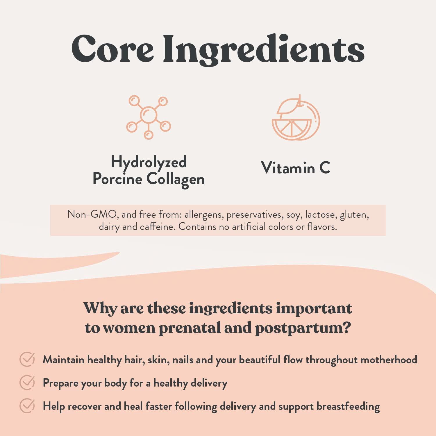 PROTIVA PROTIVA Thrive Collagen Powder for Women - 16 oz (450 g) Unflavored Everyday Collagen Peptide Powder Clinically Proven Safe for Pregnancy and Breastfeeding, May Help Reduce Stretch Marks