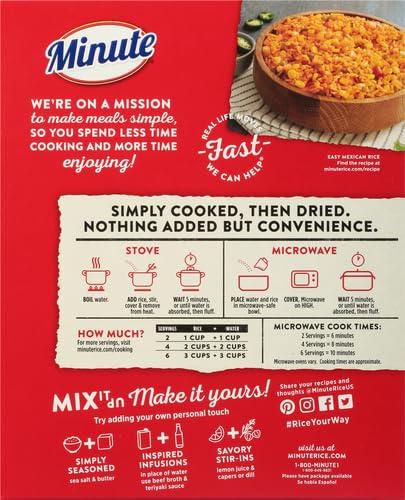 Minute Minute White Rice, Instant White Rice for Quick Dinner Meals, 72-Ounce Box