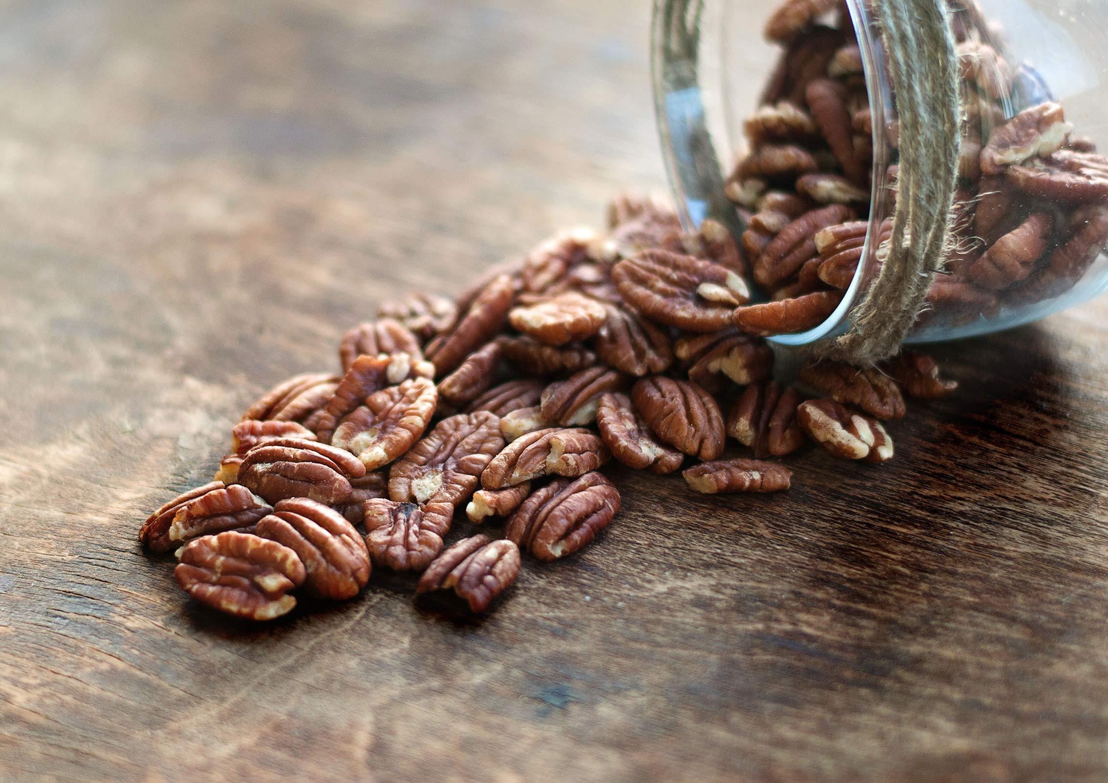 Food to Live Food to Live Organic Pecan Halves, 14 Pounds  Non-GMO, Kosher, Raw Pecan Nuts, Unsalted, Vegan, Kosher, Shelled, Sirtfood, Bulk. Good source of Calcium, and Zinc. Great for Pecan Pie, Salads, Mixes