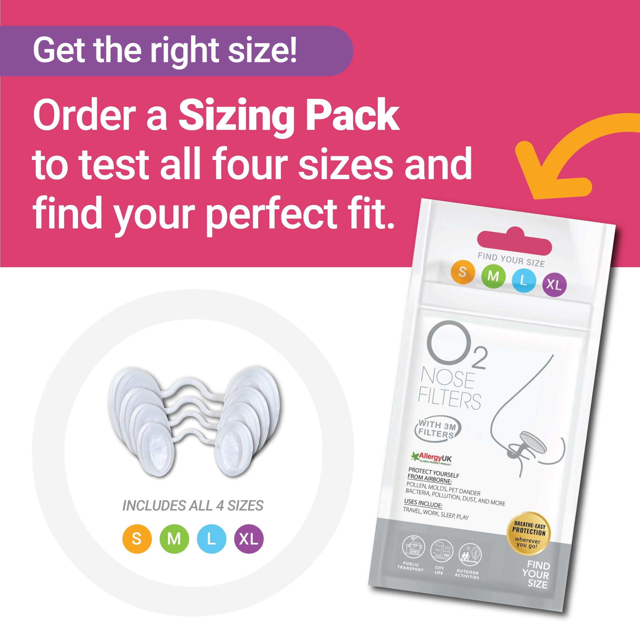 Protego O2 O2 Nose Filters with 3M Filtration - Allergy Nose Filter - Nasal Dilators for Sleeping - Nose Filters for Dust - Anti Snoring Devices - Dust Mask (Size Medium, Pack of 10)