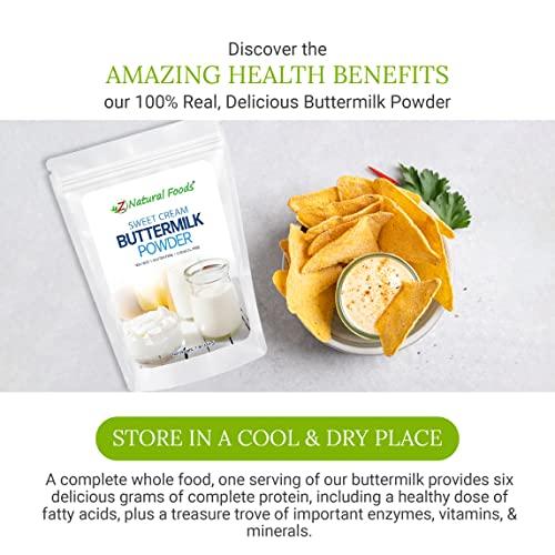 Z Natural Foods Z Natural Foods - Sweet Cream Buttermilk Powder-100% natural- Gluten Free- Non GMO Dry Buttermilk- 1 lb