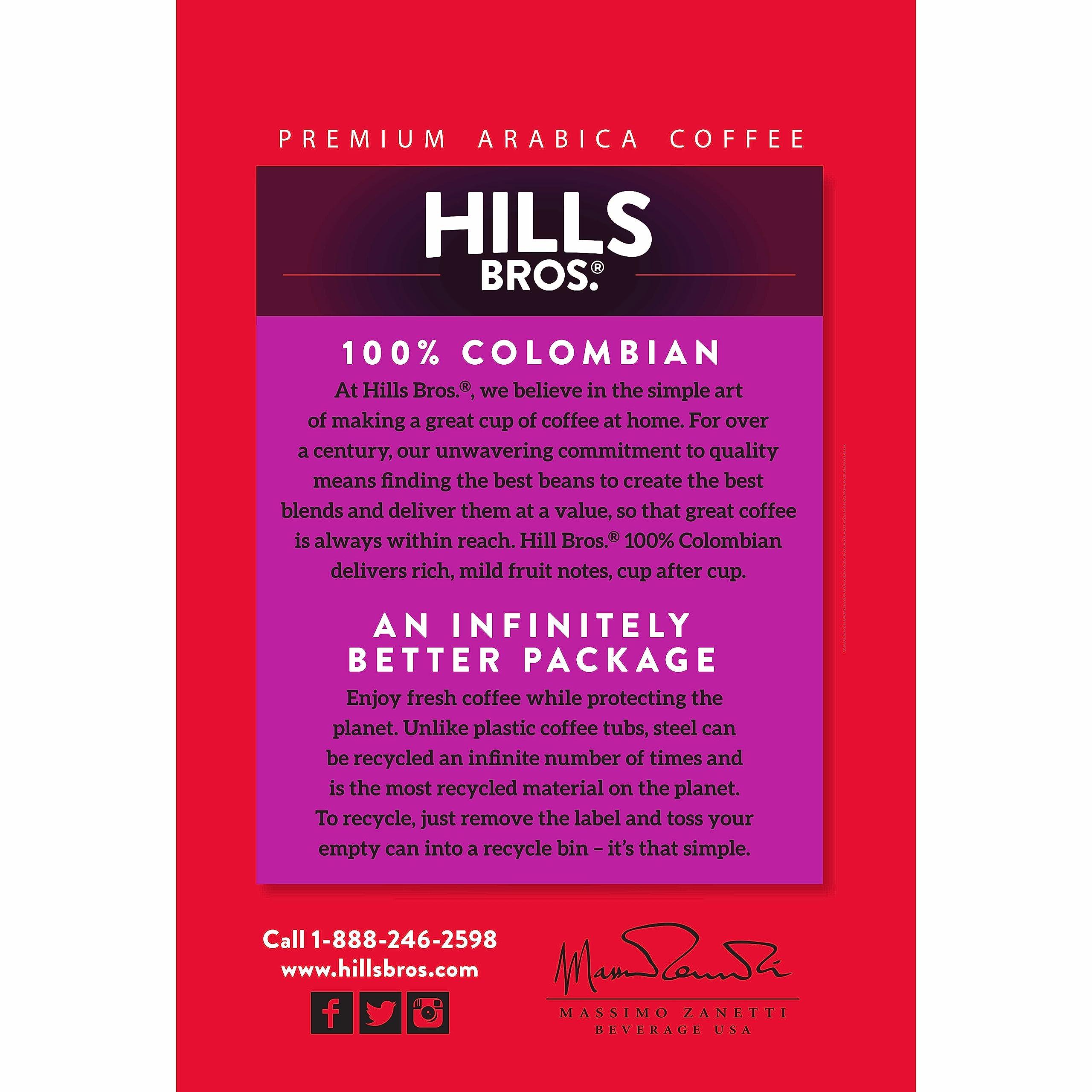 Hills Bros Hills Bros Donut Shop Ground Coffee, Dark Roast, 24 Oz. Can - Slightly Sweet, Smooth Coffee Taste