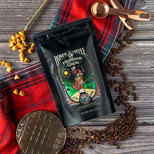 Bones Coffee Company Bones Coffee Company NEW Flavors! Favorite Flavors Sample Pack | 4 oz Pack of 5 Assorted Ground Coffee Beans | Low Acid Medium Roast Gourmet Coffee Beverages (Ground)