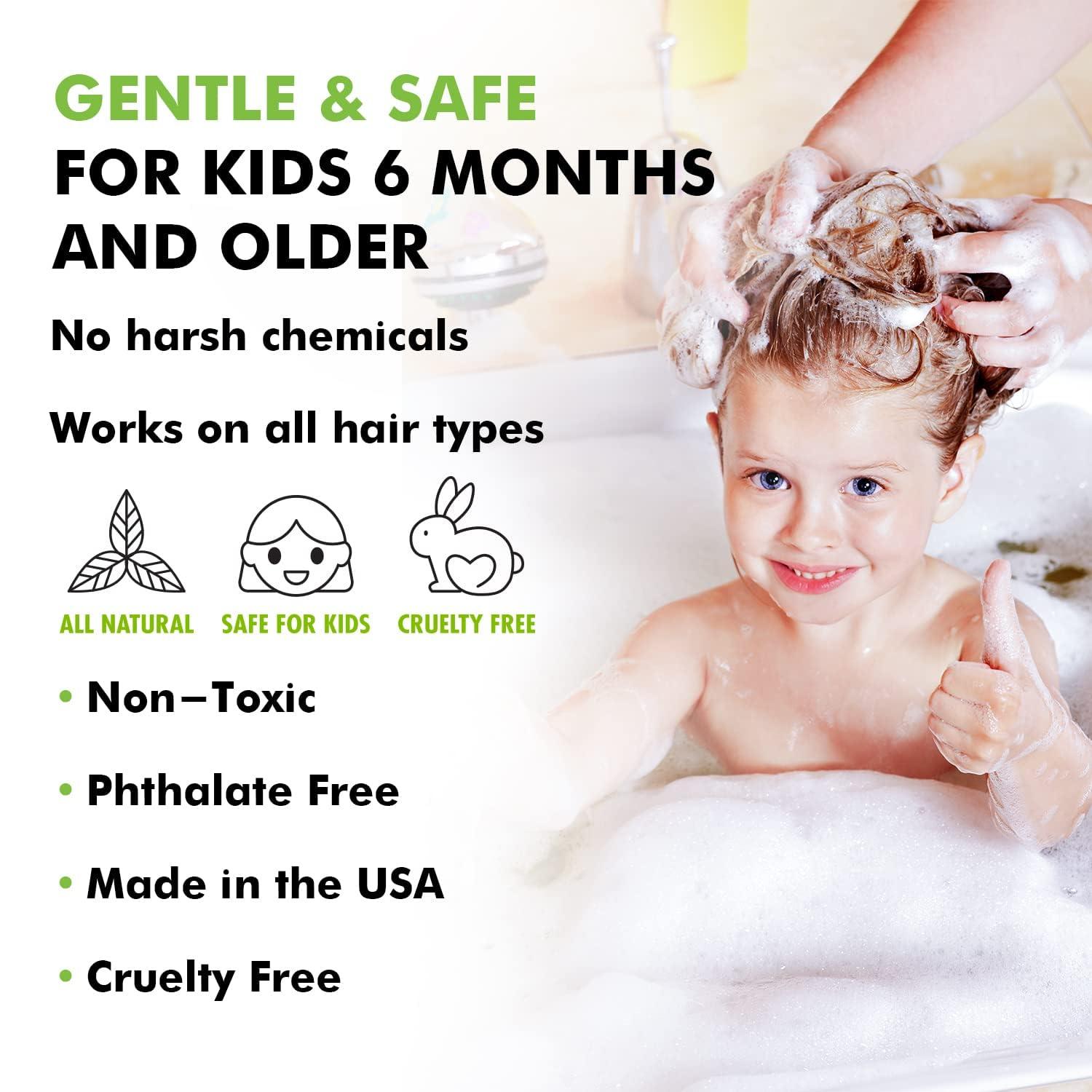 Head Hunters Natural Lice Products Lemon Heads Natural Lice Prevention Shampoo and Conditioner - Safe for Kids and Adults, 12 Ounce