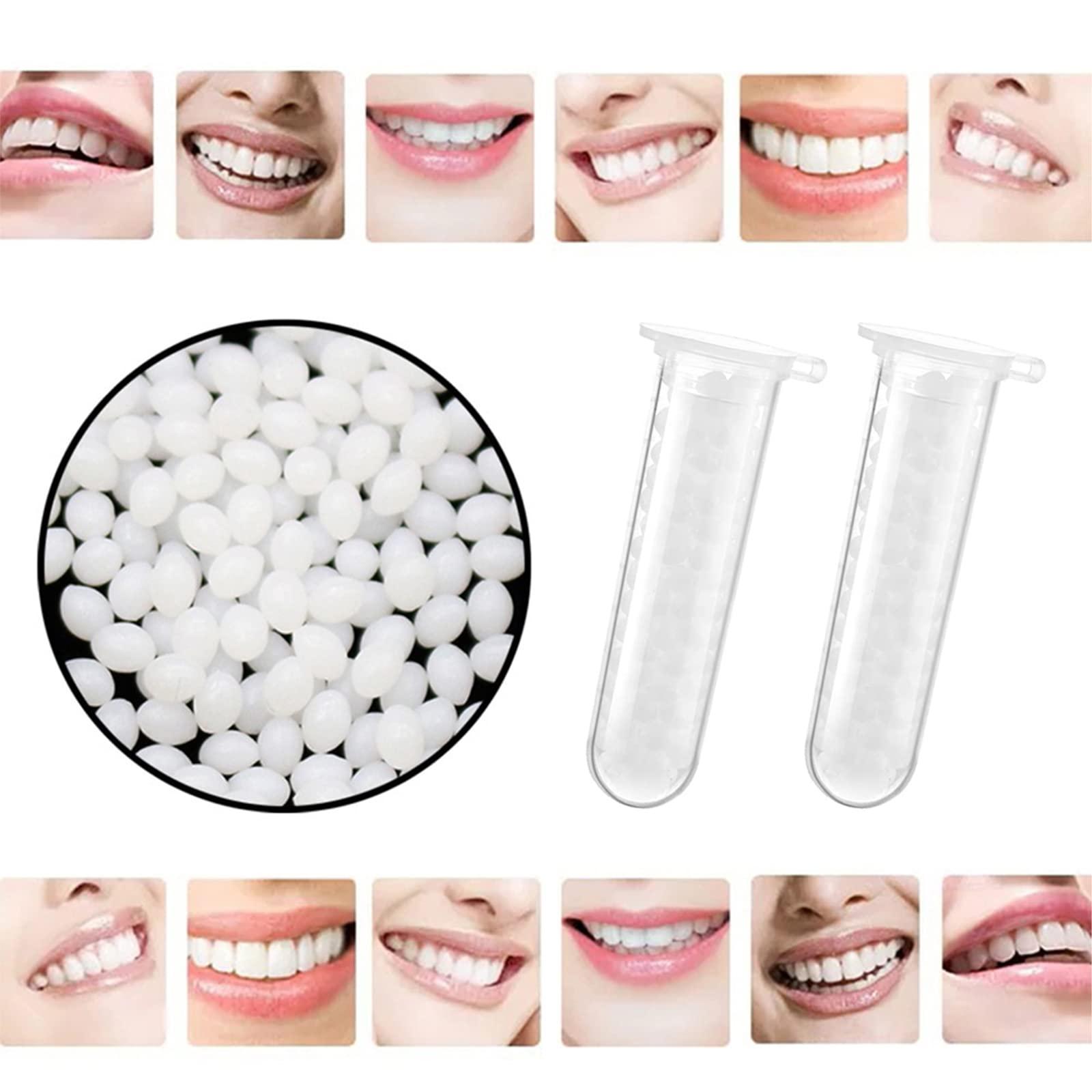 Ceonam 56 Pcs False Teeth Dental Complete Acrylic Resin Denture Teeth, 2 Set Whole Teeth Synthetic Polymer Denture Tooth, 23 Shade A3 Upper + Lower Dental Materials for Replacement, DIY, or Halloween