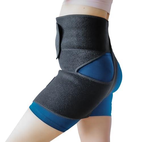 Astorn Ortho Wrap Hip Brace for Sciatica Pain Relief Adjustable Groin Compression Wrap Support for Thigh Hamstring Arthritis Bursitis and Injuries Sciatic Nerve Brace for Men Women Large