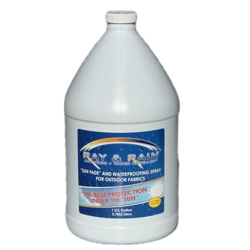 Ray & Rain Repellant Ray & Rain Repellant Waterproofing + Outdoor Anti-Fading Fabric Protection Spray | Awnings | Bags | Boat Covers | Flags | Tents | Umbrellas (Gallon)