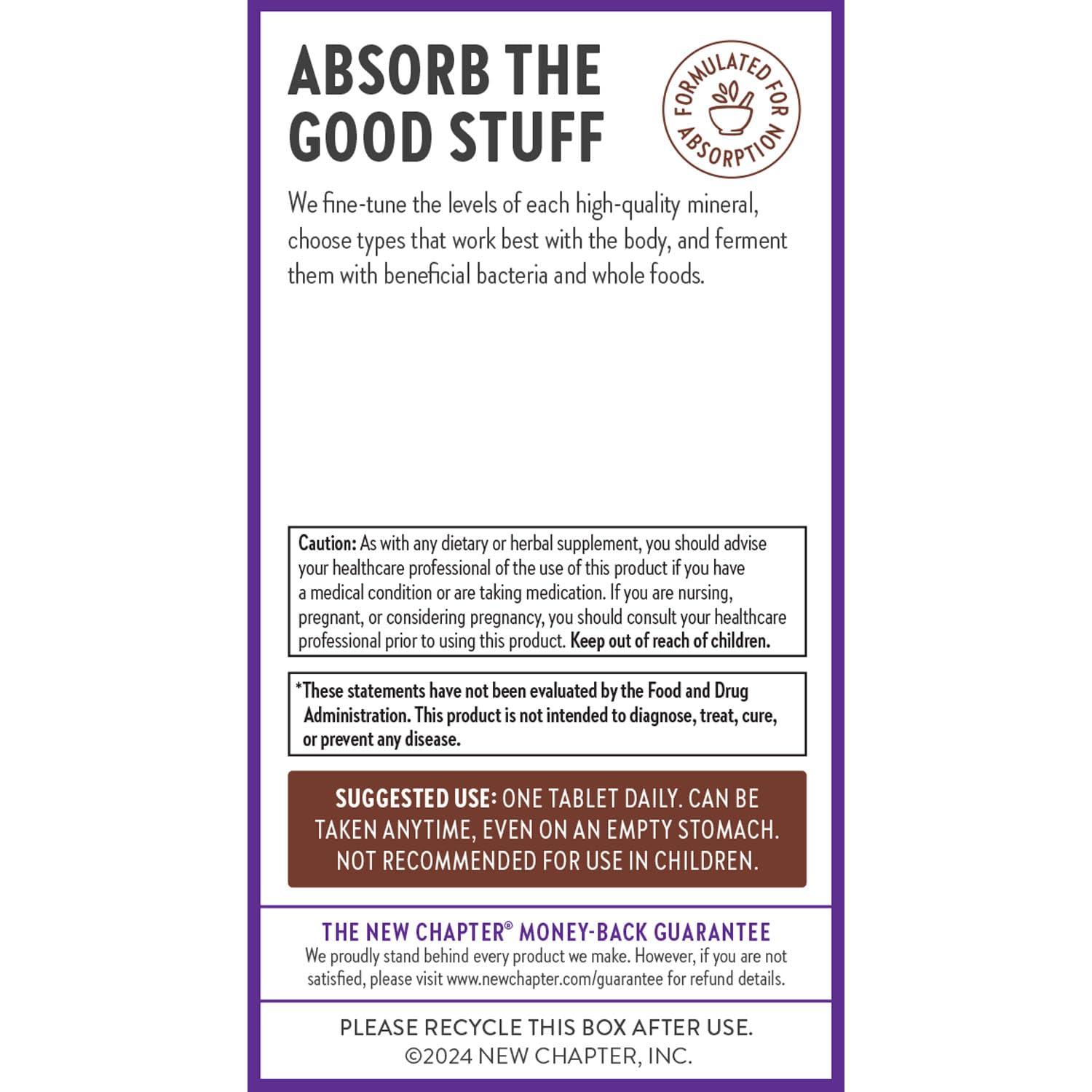 New Chapter New Chapter Zinc Supplement, Fermented Zinc Complex, ONE Daily for Immune Support + Skin Health, Mineral-Balancing Formula Rich in Copper, Easy to Swallow & Digest, 30 Count (1 Month Supply)