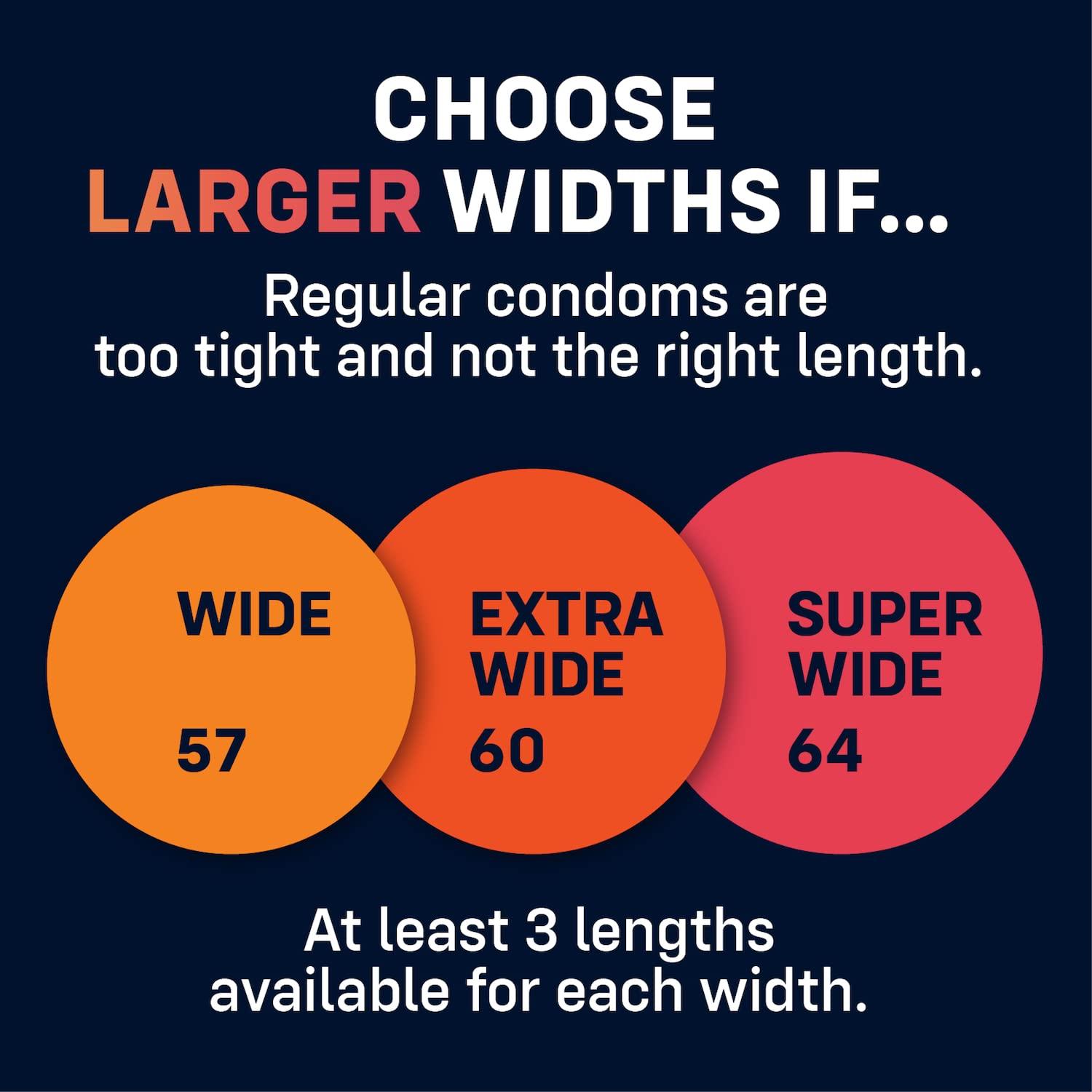 ONE Condoms 60K: Extra Wide (60), Length 8 (K)