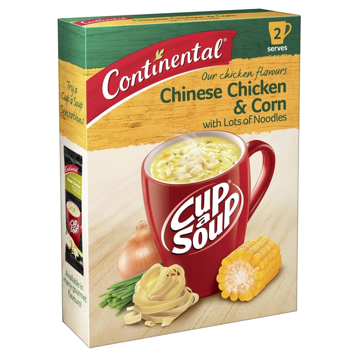 Unilever Continental Chinese Chicken & Corn Lots-a-noodles Soup 2 Serves 66gm