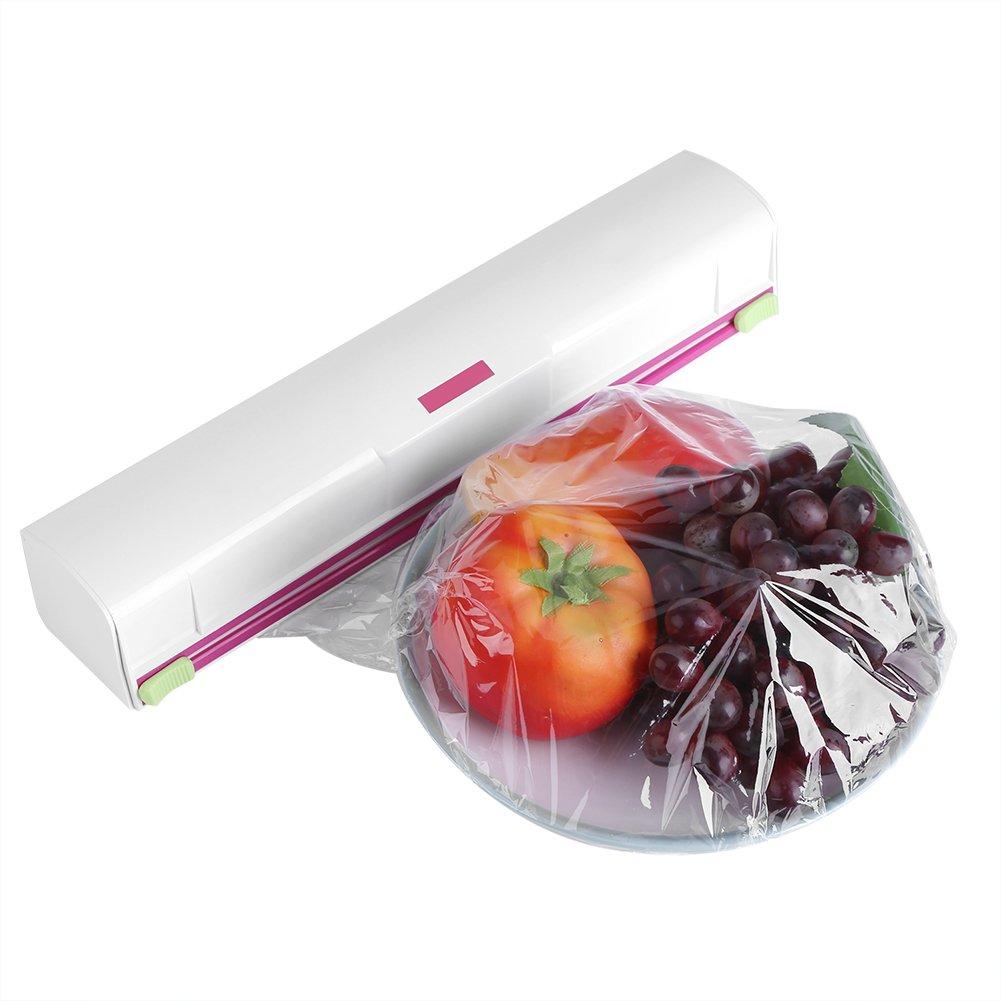 Lazmin Cling Film Cutter, Plastic Food Wrap Dispenser, Wrap Cutter Foil and Cling Film Cutte Storage Kitchen, Made of ABS Material, Non