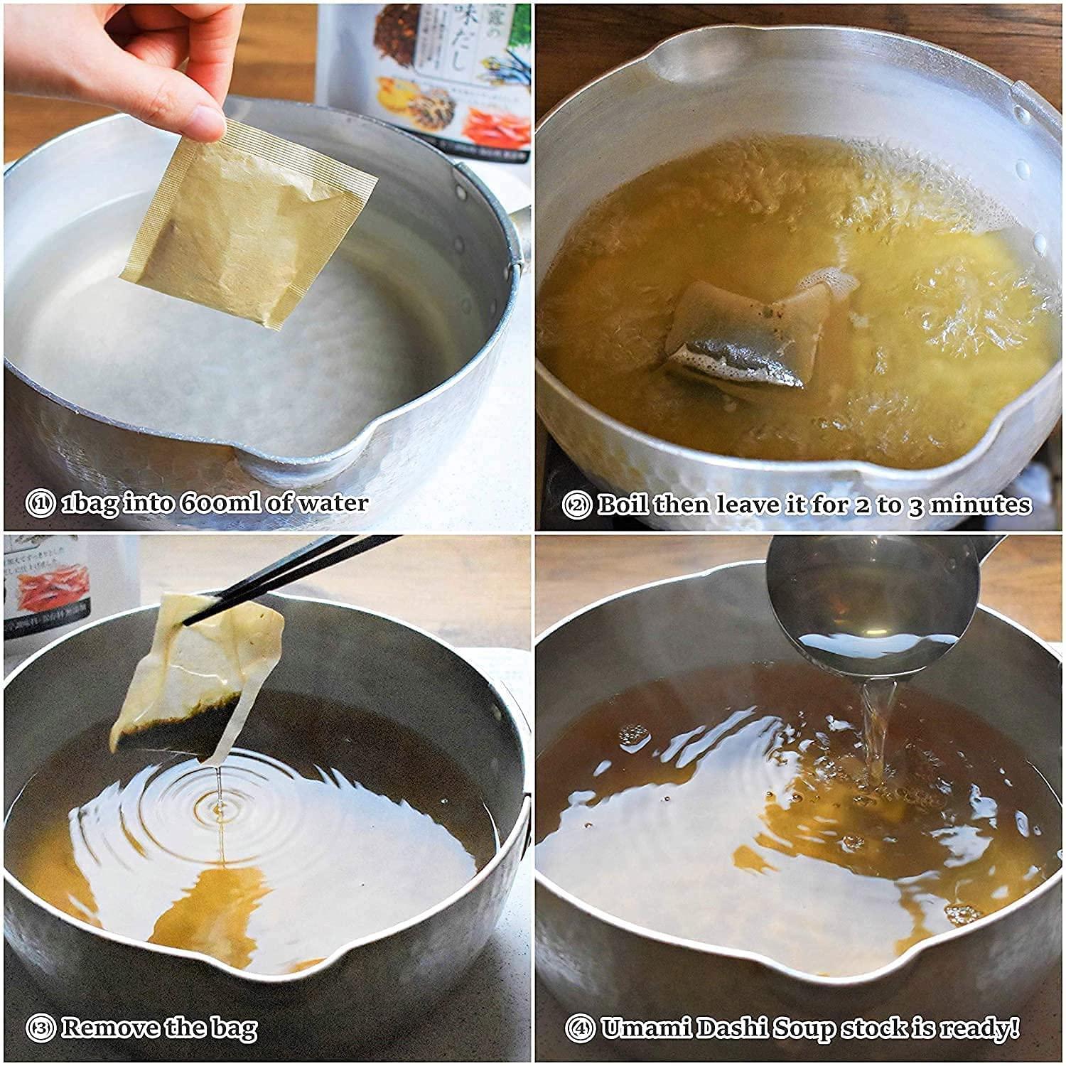 Chaganju Dashi Stock (dashi broth, dashi packet), Umami dashi Soup Stock, Use 7carefully selected ingredients, made in Japan, 8g15pacsYAMASAN