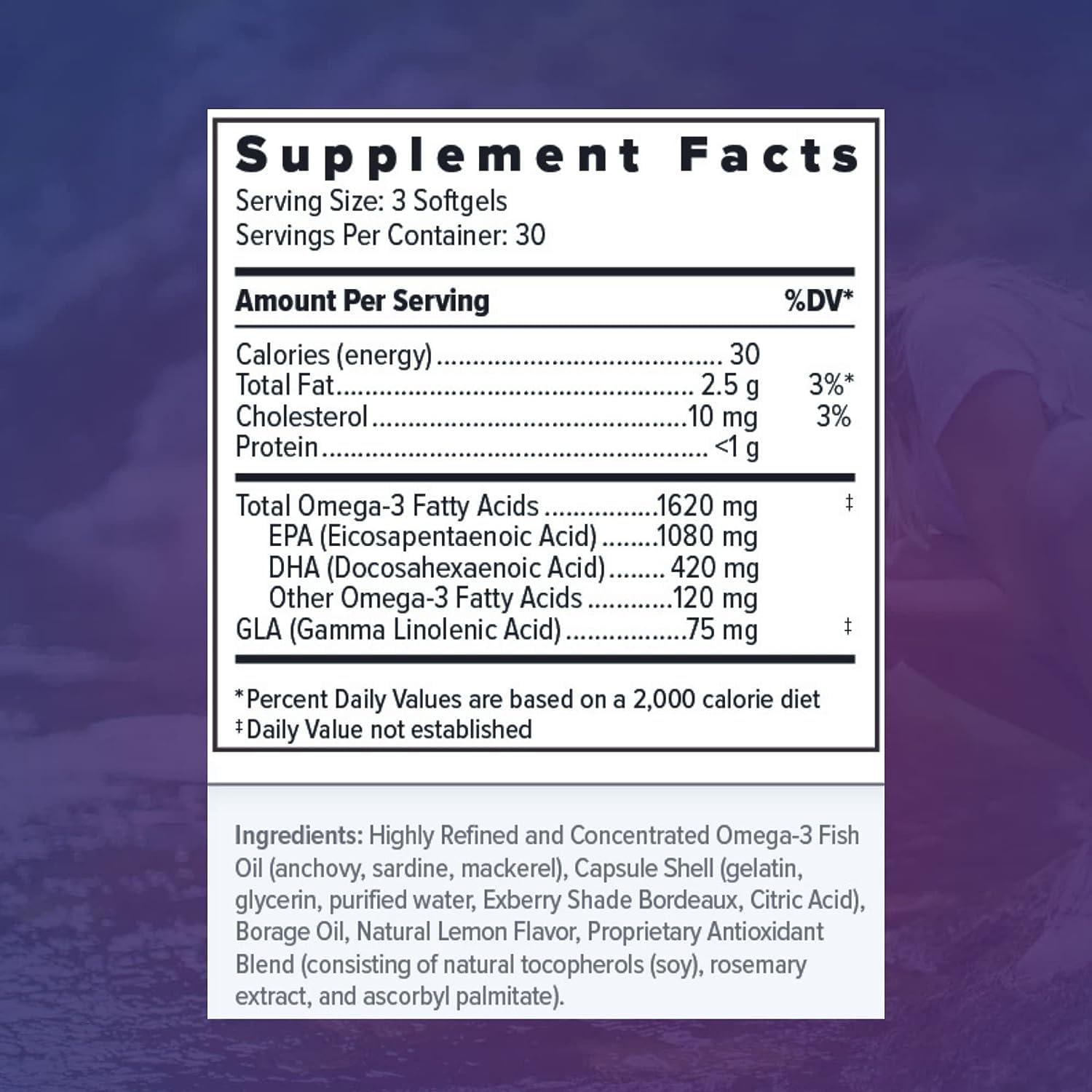 Focus Vision Supplements Focus Relief Plus Dry Eye Formula (180 ct. 60 Day Supply) Dry Eye Omega 3 Supplement - Dry Eye Relief Supplement - Omega 3 Fish Oil for Dry Eye