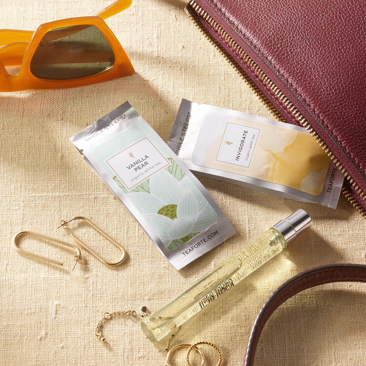 Tea Forte Tea Forte Single Steeps Loose Leaf Wellness Tea Sampler, Assorted Variety Tea Box, Single Serve Pouches, 15 Count (Pack of 1)