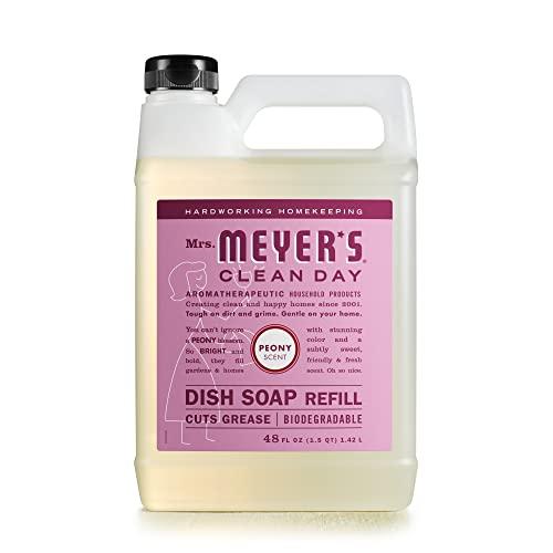 MRS. MEYER\'S CLEAN DAY MRS. MEYER\'S CLEAN DAY Dish Soap Peony 48oz & Hand Soap Lemon Verbena 33oz Refill Bundle