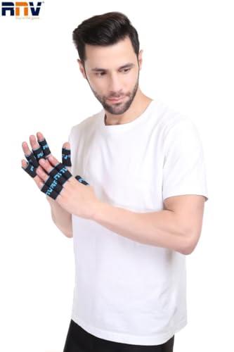 RNV RNV 10 PIECES BLACK COTTON ELASTIC STRETCHABLE FINGER COMPRESSION SLEEVE FOR COMFORT AND SUPPORT FOR FINGERS