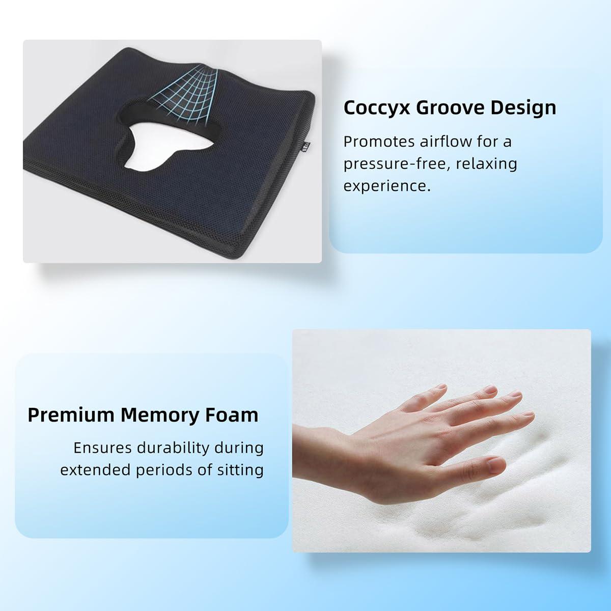 CRAZY ROSA Bed Sore Cushion Gel Memory Foam Wedge Seat Pad with Washable Cover for Elderly and Bedridden Patients - Breathable Anti Bedsore Pressure Relief Seating Solutions