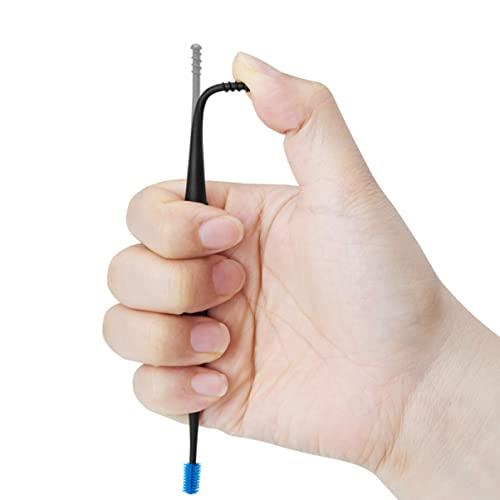 Healifty 9 pcs Silicone Earpicks Spiral and End Men Pick Tool Remover Women Double-Ended Earwax Double Massage Mixed Double-end Color for Adults Spoon Removal Wax Soft