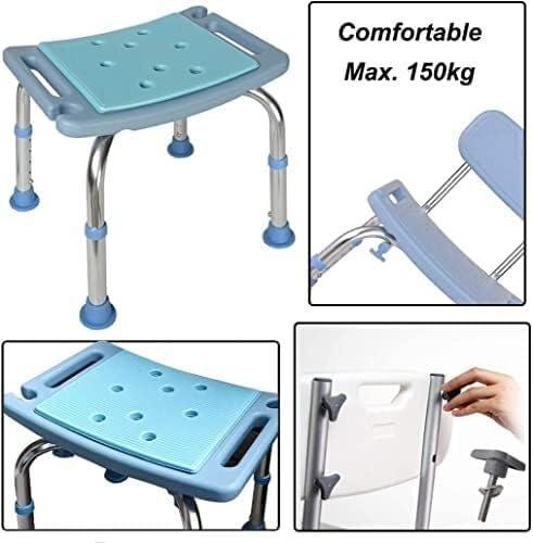 Psmpeng Shower Chair Bathroom Seat Shower Bench, for Disabled Elderly Adjustable Height Shower Chair Safety Bath Stool Bathtub Seat Shower Stool