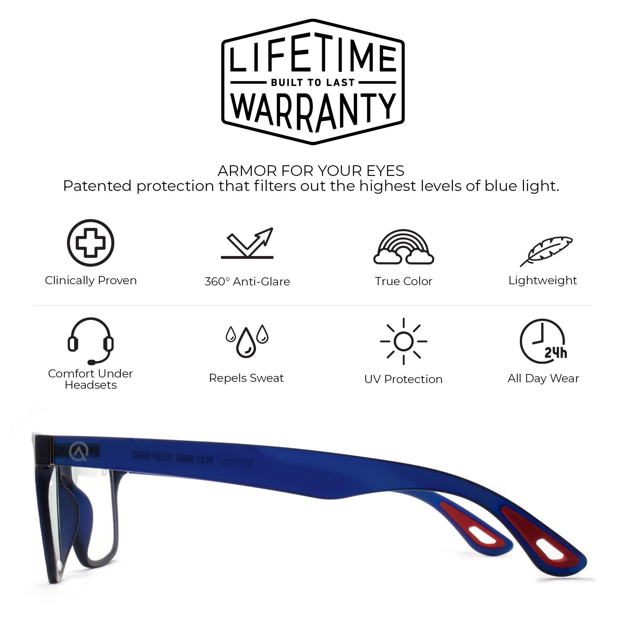 Gamer Advantage Gamer Advantage Blue Light Glasses - Lightweight, Stylish Gaming Glasses With Blue Light Blocking Lens Technology - (Inferno)