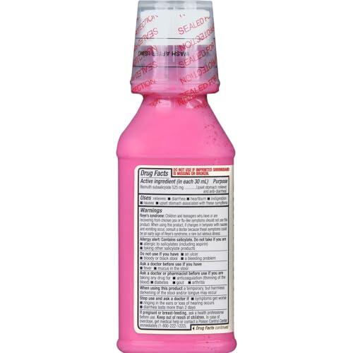 Foster & Thrive Foster & Thrive Stomach Relief Liquid for Nausea, Heartburn, Indigestion, Upset Stomach, Diarrhea - Fast Relief for 5 Symptoms, Antidiarrheal, Bismuth Subsalicylate 525 mg, Original, 8 oz (Pack of 3)