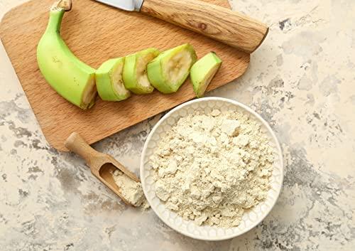 Food to Live Organic Green Banana Powder, 2 Pounds Non-GMO, Whole Fruit Flour, Finely Ground, Pure, No Sugar Added, Unsulfured, Vegan, Bulk. Good Source of Resistant Starch and Prebiotic Fiber. Great for Baking