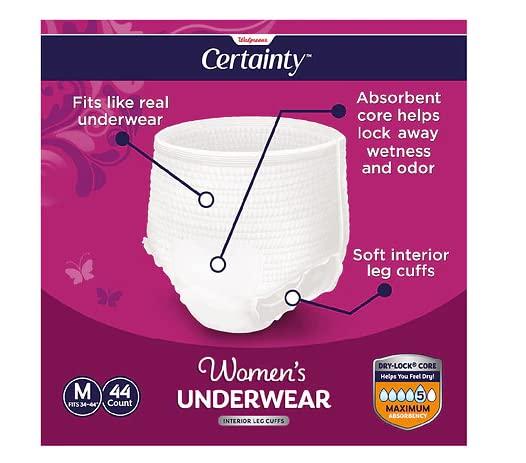 FVLFIL Certainty Women's Underwear, Maximum Absorbency Medium (44)