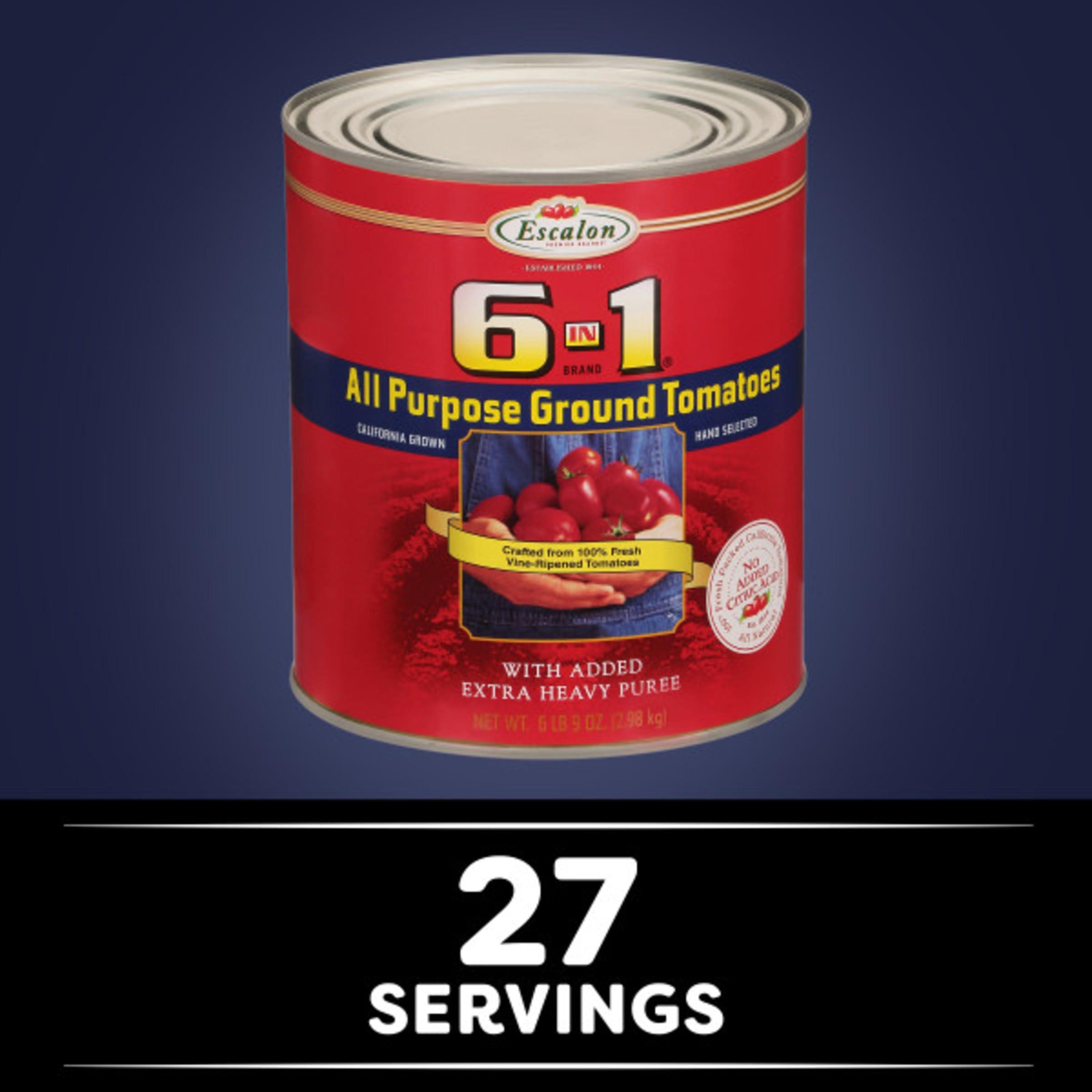 Heinz Escalon 6 in 1 All Purpose Ground Tomatoes, 6 lb 9 oz Can