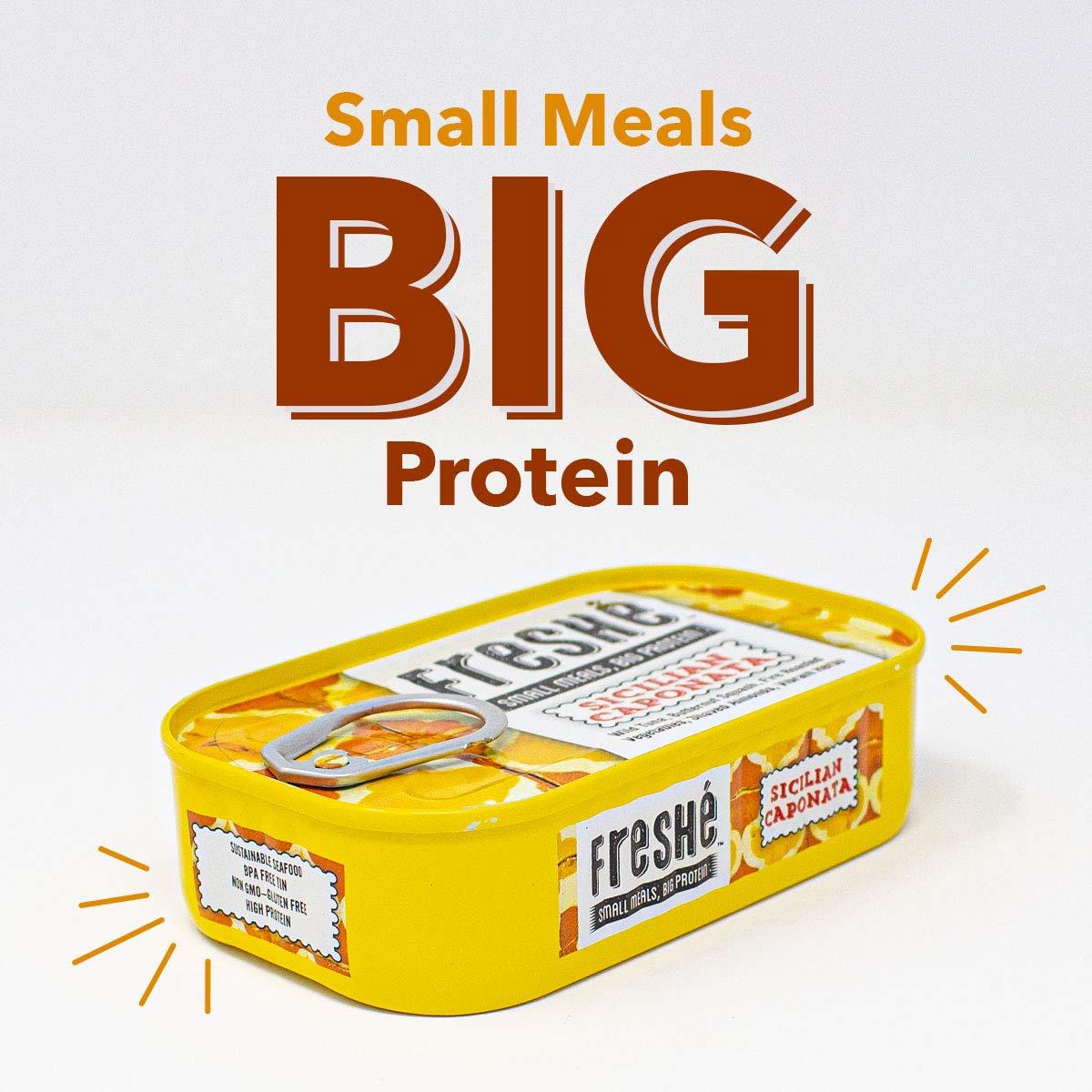 Freshé Fresh Gourmet Canned Tuna (Sicilian Caponata, 10 pack of 4.25 oz. tin) Freshly Packaged Skipjack Tuna Fish - Sustainably Caught - Perfect Gluten Free, High Protein Backpacking Food