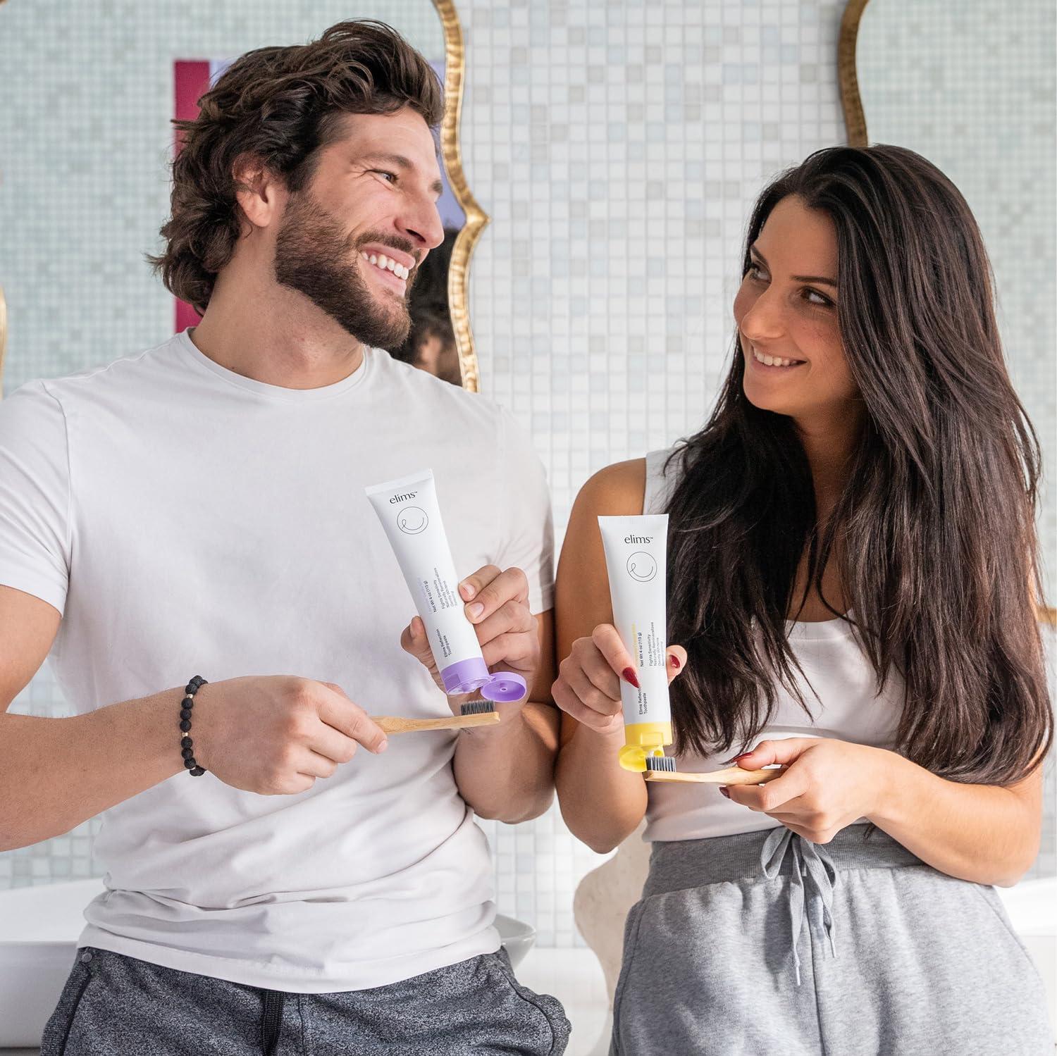 ELIMS Elims Nano Hydroxyapatite Toothpaste  Fluoride-Free, Xylitol Remineralizing, Whitening for Sensitive Teeth, SLS-Free, Lavender Vanilla Mint Toothpaste for Adults & Kids, 4oz