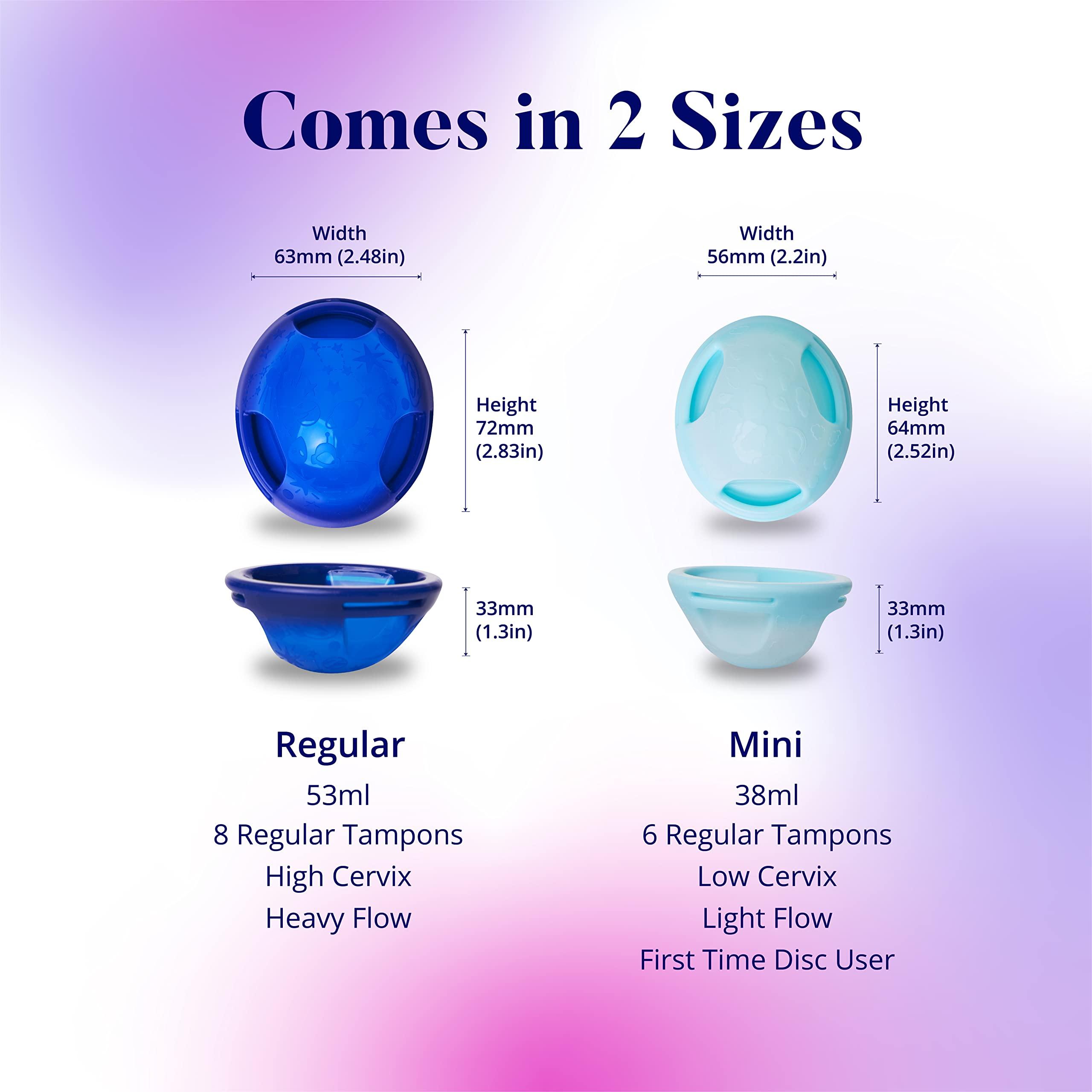 HeyHera HeyHera Menstrual Disc Reusable, Silicone Menstrual Disc, Comfortable Period Disc, Easy to Use & Extract, Simple to Clean Reusable Menstrual Disc (Regular)