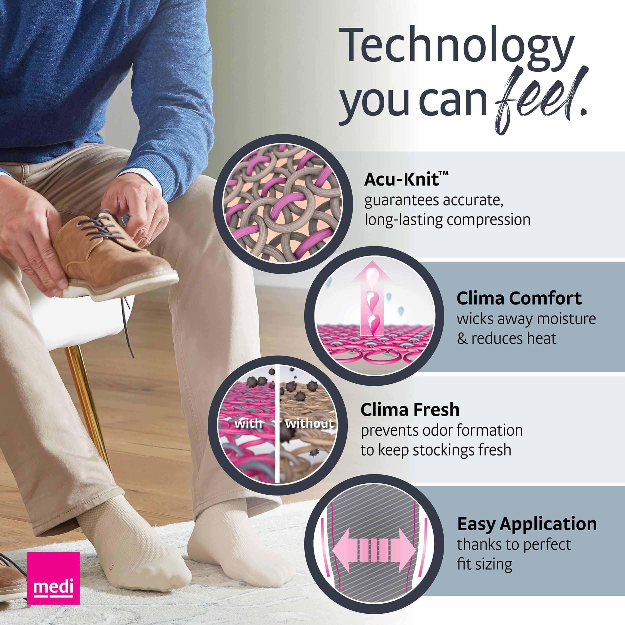 mediven Mediven Active Knee-High Compression Socks 20-30 mmHg for Men and Women Comfortable Support for Travel, Sports, and Everyday Wear