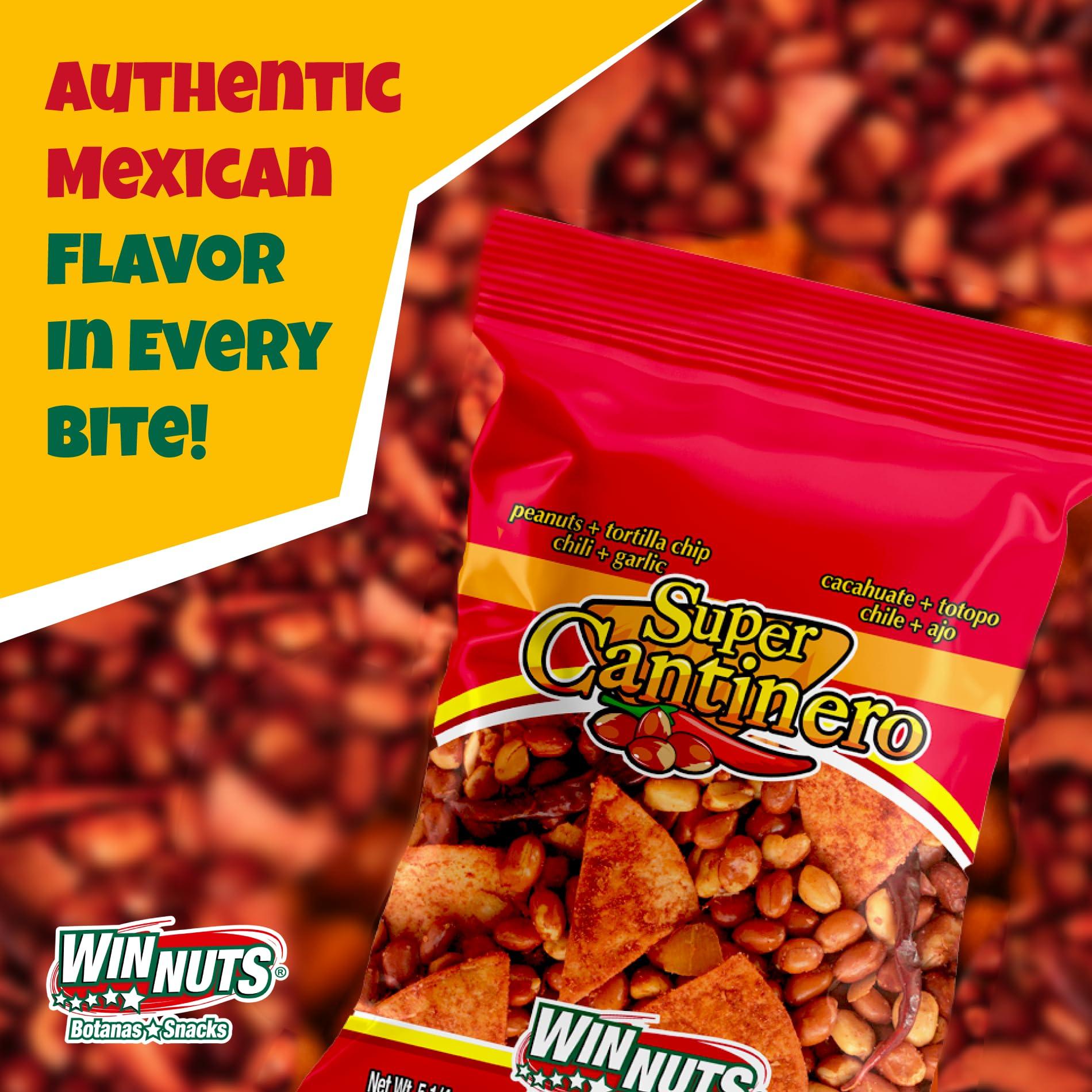 WINNUTS Winnuts Botanas Snacks, Cacahuate Super Cantinero, 5 oz Bags (5 Pack)