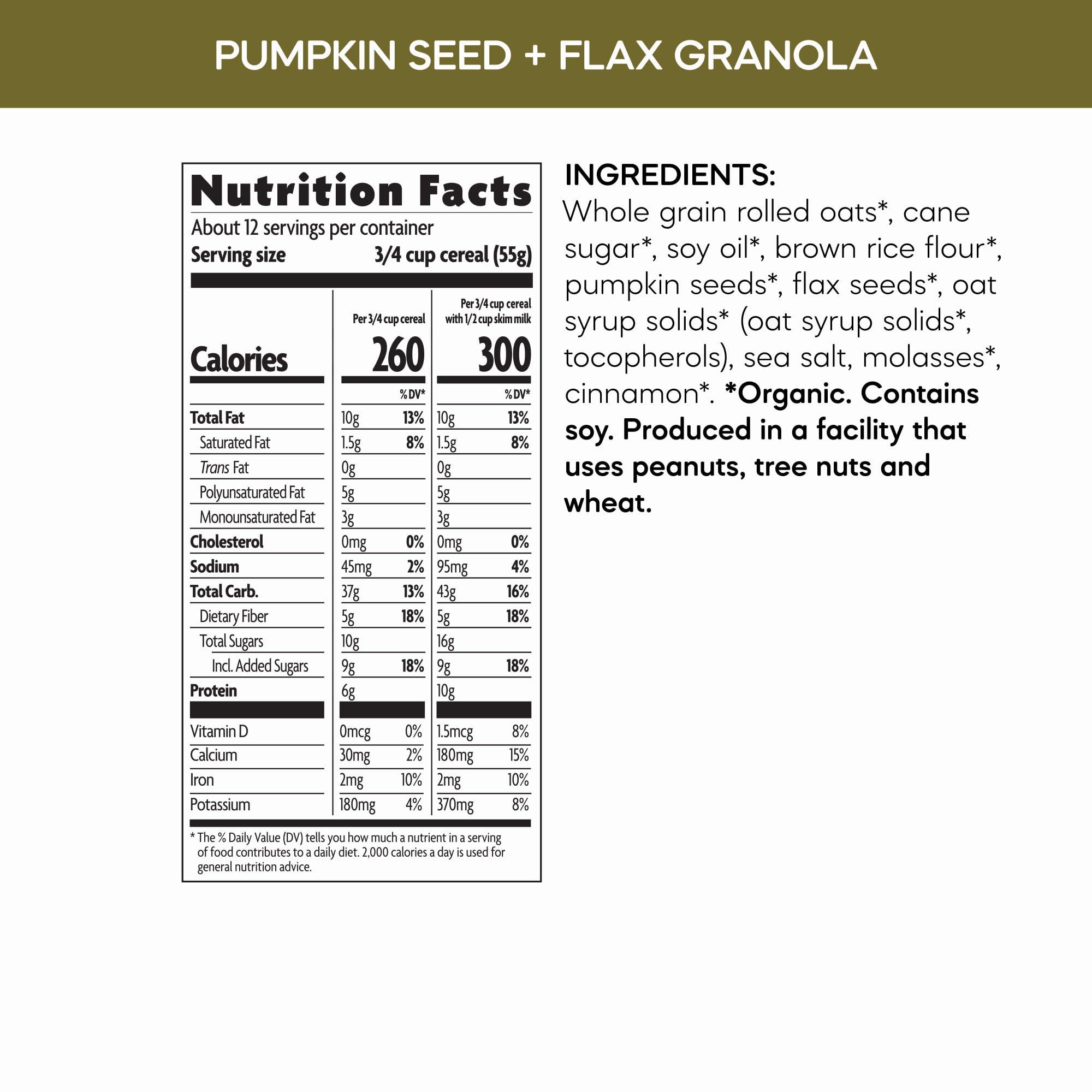 Nature\'s Path Nature\'s Path Organic Pumpkin Seed + Flax Granola, 24.7 oz (Pack of 1), Non-GMO