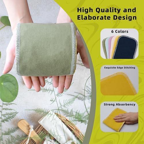Simnice Simnice Reusable Toilet Paper Cloth 60 Pack Reusable Paperless Paper Towels, Cotton Flannel Washable Re-Rollable Cloth Toilet Paper Bidet Towels, Solid Color Absorbent Bidet Cloth Wipes