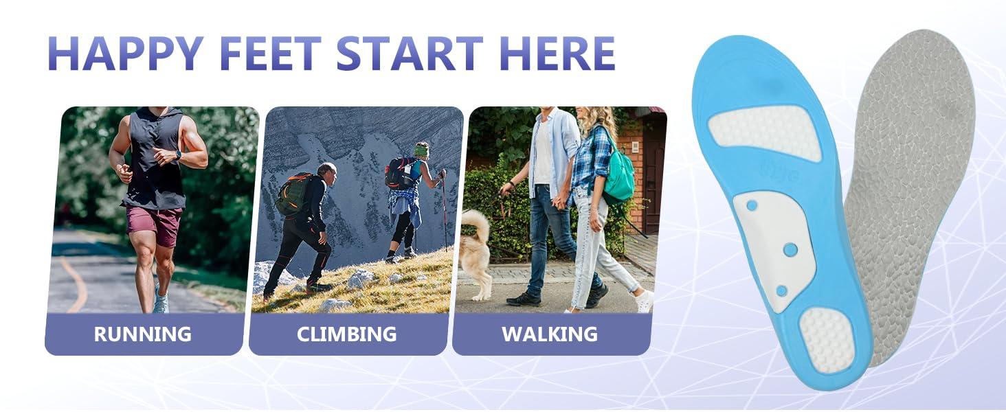 CN Orthopedic Inserts Heavy Duty Support - Over 220 LBS Plantar Fasciitis Flat Foot Insole, Arch Support of Varying Strength, Effective Pressure Buffer, Insole for Men\'s and Women\'s Work Boots(Grey M)