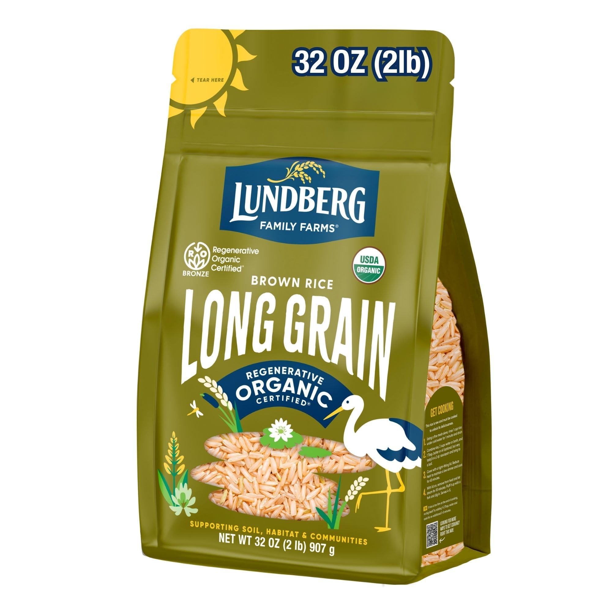 Lundberg Lundberg Family Farms Organic Long Grain Rice, Brown, 32 Ounce