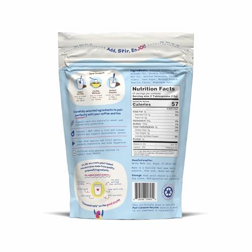 JOI Oat Milk Coffee Creamer, French Vanilla. Makes over 50 servings. Vegan, Non-Dairy, Plant Based, Kosher, Shelf-Stable, and Gluten-Free - Use for Coffee, Add to Smoothies & Tea or Make Your Own Creamer. Prebiotic, Superfood, Shelf-Stable, Barista, Fort