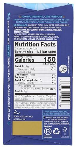 Divine DIVINE CHOCOLATE Chocolate, Seriously Smooth Milk Chocolate, 3 Oz