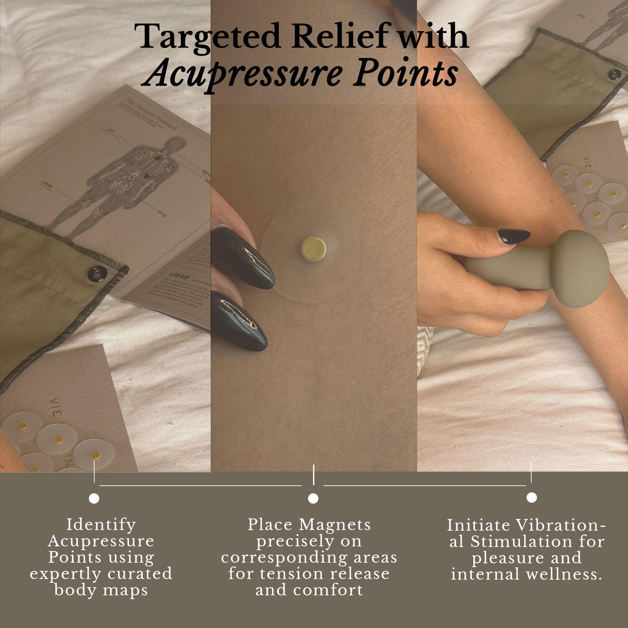 Vie Healing Vie Healing Vibration Therapy Tool - Waterproof Mushroom Massager - Electric Massager for Body - Magnetic Resonance Stimulation Silicone Massager - Electric Therapy Tool (Green, Therapy Tool)