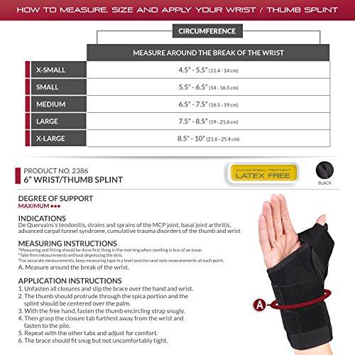OTC OTC Wrist-Thumb Splint, 6-Inch, Select Series, Large (Right Hand)