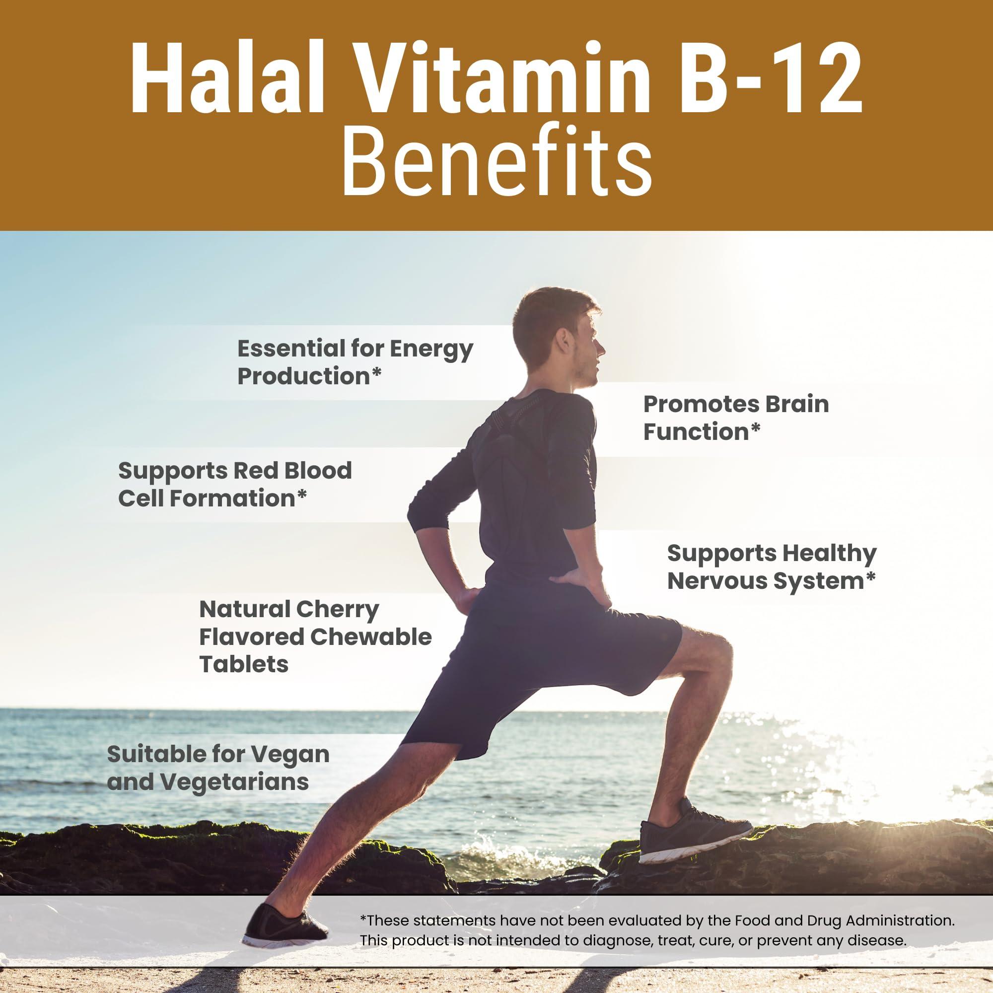 Zaytun Vitamins Zaytun Halal Vitamin B12 1000mcg, Promotes Energy Production, Metabolism and Healthy Nervous System - Vegetarians and Vegans Formula - Dairy-Free - 4 Months Supply - Made in USA