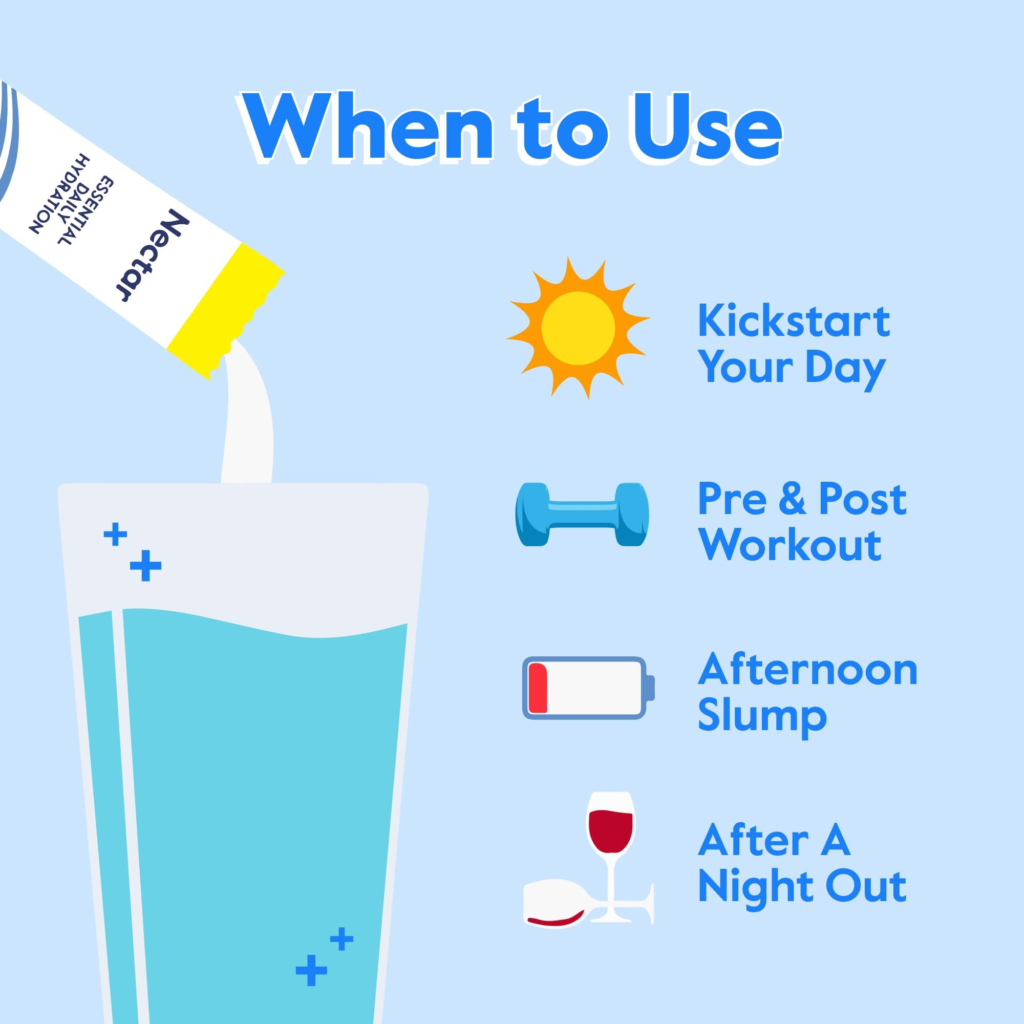 Nectar Nectar Sugar Free Electrolytes Powder - Organic Fruit No Sugar or Calories - Hydration Powder for Dehydration Relief and Rehydration - Keto and Paleo (Strawberry Lemonade 40 Serving Tub)