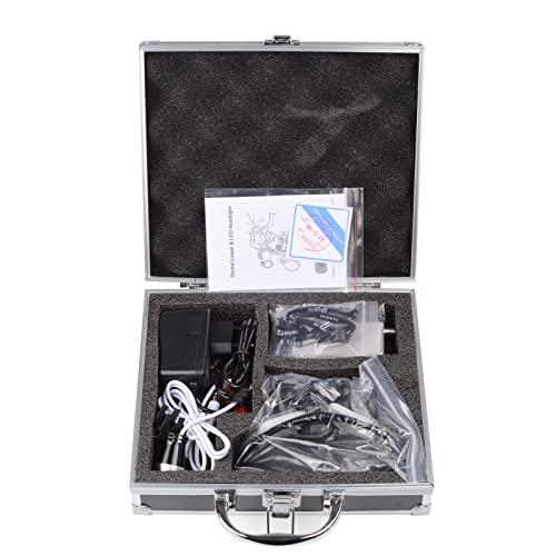 NSKI 3.5X420mm Bonicular Loupes Magnifier with 3W Operation Head Lamp Aluminum Box (Black)