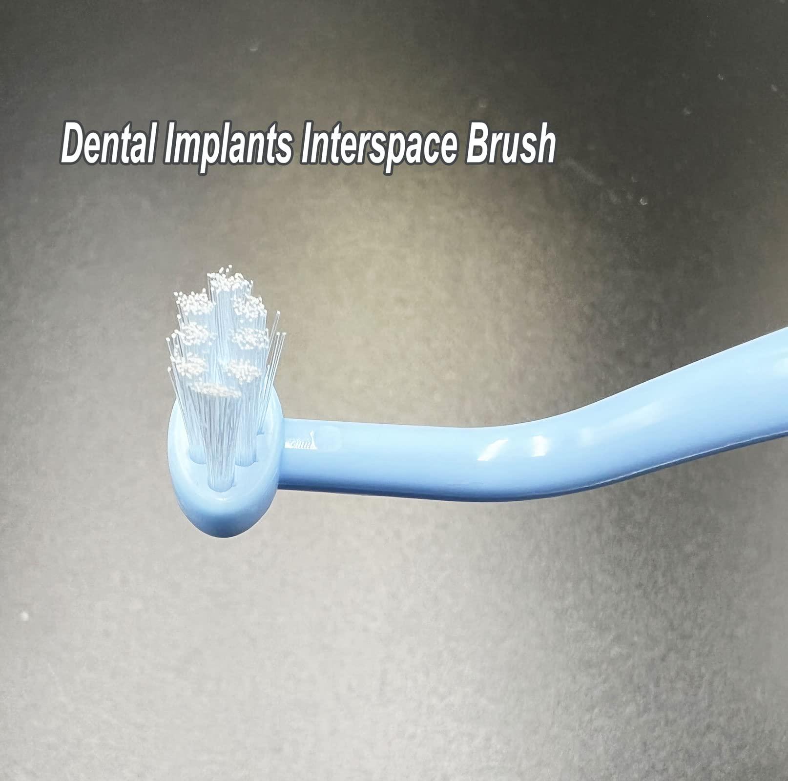 HRASY HRASY Orthodontic Toothbrush Small Tuft Toothbrush Tiny Compact Interspace Brush for Dental Implants, Braces and Teeth Detail Cleaning, 4 Pieces (4 Colors D)