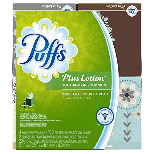 Puffs Puffs Plus Lotion Facial Tissues,4 count,pack of 6
